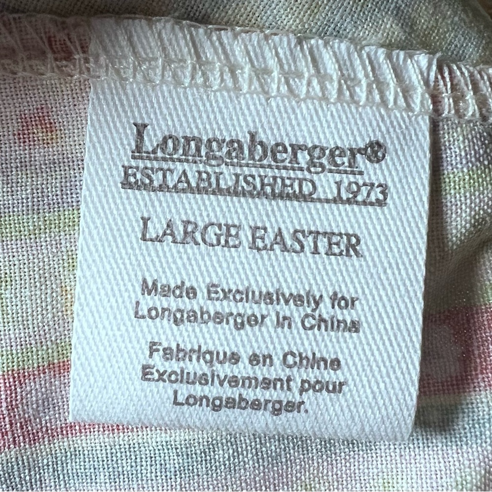 Longaberger 2009 Egg Shaped Easter Basket Combo w/Lid, Liner, Protector & Tie-on - Picture 9 of 16